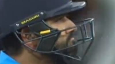 IND vs PAK: Rohit Sharma reacts during India vs Pakistan T20 World Cup tie. (Twitter) IND vs PAK: Rohit Sharma reacts during India vs Pakistan T20 World Cup tie. (Twitter)