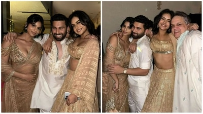 Suhana Khan and Nysa Devgn at Bhumi Pednekar's Diwali bash. Suhana Khan and Nysa Devgn at Bhumi Pednekar's Diwali bash.