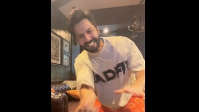 An ecstatic Varun Dhawan after India won against Pakistan in their opening T20 World Cup 2022 match. (Instagram/@varundvn) An ecstatic Varun Dhawan after India won against Pakistan in their opening T20 World Cup 2022 match. (Instagram/@varundvn)