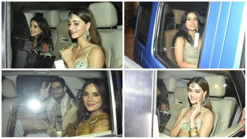 (Clockwise from top) Navya Nanda, Ananya Panday, Nysa Devgn, Richa Chadha and Ali Fazal at Abu Jani's party. (Varinder Chawla) (Clockwise from top) Navya Nanda, Ananya Panday, Nysa Devgn, Richa Chadha and Ali Fazal at Abu Jani's party. (Varinder Chawla)