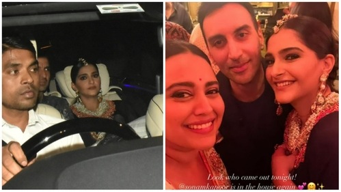 Sonam Kapoor at Abu Jani's Diwali bash. Sonam Kapoor at Abu Jani's Diwali bash.