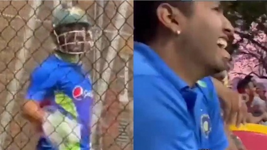 Mohammad Rizwan interacts with India fans