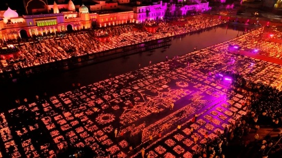 Ayodhya Breaks Ujjain’s Record By Lighting Over 15 Lakh Earthen Lamps 