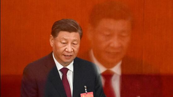 China's President Xi Jinping speaks during the opening session of the 20th Chinese Communist Party's Congress at the Great Hall of the People in Beijing, on October 16. (AFP)