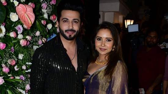 Dheeraj Dhoopar and wife Vinny Arora attended Ekta Kapoor's Diwali bash on Saturday. They welcomed their baby boy in August. Dheeraj recently took a break from Kundali Bhagya to participate on Jhalak Dikhhla Jaa 10. (Varinder Chawla)