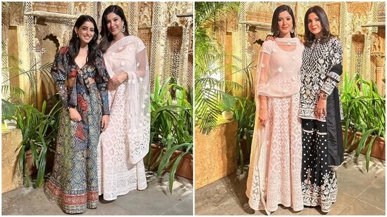 Shanaya Kapoor with Navya Nanda and Maheep Kapoor at Abu Jani's Diwali party. (Instagram)