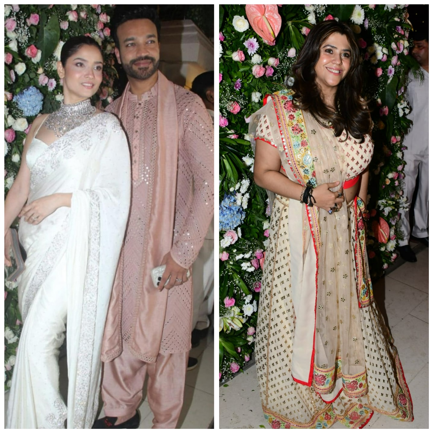 Kangana Ranaut i Vicki Jain na przyjęciu u Ekty Kapoor.  (Varinder Chawla)