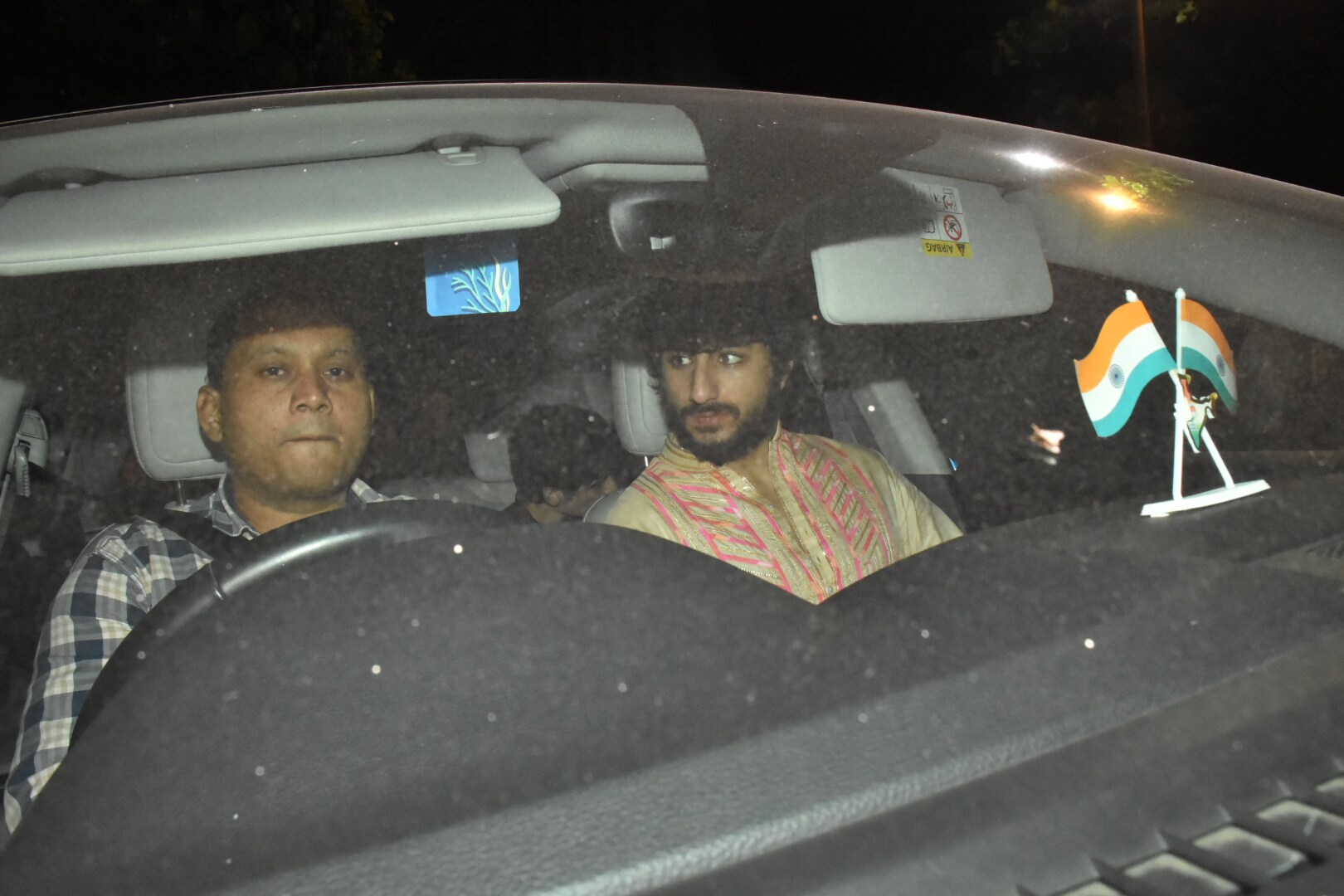 Ibrahim Ali Khan at Diwali bash. (Varinder Chawla)