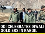 PM MODI CELEBRATES DIWALI WITH SOLDIERS IN KARGIL PM MODI CELEBRATES DIWALI WITH SOLDIERS IN KARGIL