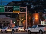 Traffic is seen backed up in Nogales, Arizona, including a lane of cars waiting to cross into Nogales, Sonora, Mexico (seen in the distane), on October 8, 2022. (Photo by MAX HERMAN / AFP)(AFP) Traffic is seen backed up in Nogales, Arizona, including a lane of cars waiting to cross into Nogales, Sonora, Mexico (seen in the distane), on October 8, 2022. (Photo by MAX HERMAN / AFP)(AFP)