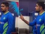 Babar Azam delivered a heart-warming speech after Pakistan's defeat to India in Sunday's T20 World Cup match(PCB/Screengrab) Babar Azam delivered a heart-warming speech after Pakistan's defeat to India in Sunday's T20 World Cup match(PCB/Screengrab)