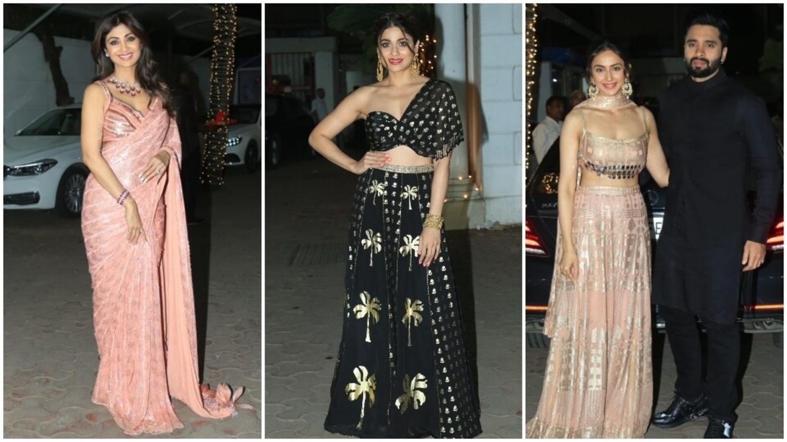 Shilpa Shetty With Shamita Shetty Rakul Preet Singh And Other Stars Ring In Diwali With Grand