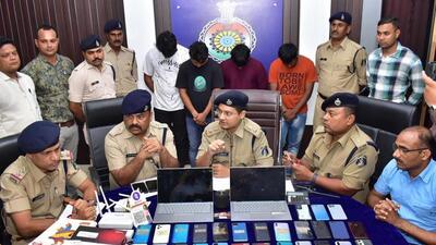 The Durg district police called its action against agents of the online app a surgical strike against the betting app (Twitter/oliceDurg) The Durg district police called its action against agents of the online app a surgical strike against the betting app (Twitter/oliceDurg)