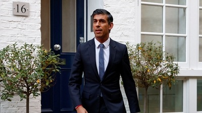Rishi Sunak: Britain's Conservative MP Rishi Sunak leaves his home address in London. (Reuters)