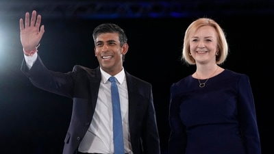 Liz Truss and Rishi Sunak in London. (AP File) Liz Truss and Rishi Sunak in London. (AP File)
