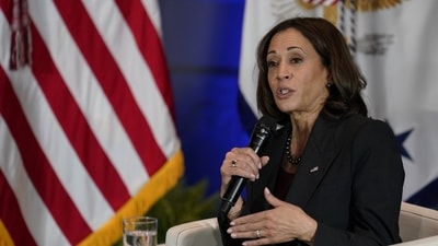 US vice president Kamala Harris is seen. (AP) US vice president Kamala Harris is seen. (AP)