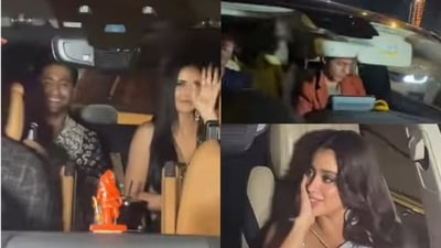 Vicky Kaushal, Katrina Kaif, Aryan Khan, Janhvi Kapoor attended a Diwali bash in Mumbai. Vicky Kaushal, Katrina Kaif, Aryan Khan, Janhvi Kapoor attended a Diwali bash in Mumbai.