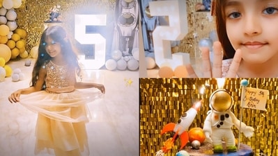 Asin's daughter Arin turned 5. Asin's daughter Arin turned 5.