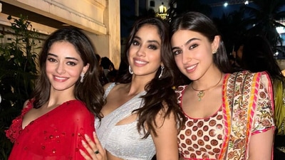 Ananya Panday, Janhvi Kapoor and Sara Ali Khan in a new picture. Ananya Panday, Janhvi Kapoor and Sara Ali Khan in a new picture.