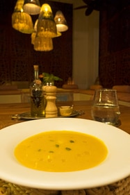 Lemongrass infused pumpkin soup (Food consultant Kamini Patel) Lemongrass infused pumpkin soup (Food consultant Kamini Patel)