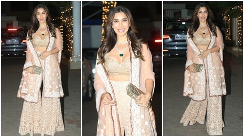 Sophie Choudry clicked at Shilpa Shetty's Diwali party. (HT Photo/Varinder Chawla) Sophie Choudry clicked at Shilpa Shetty's Diwali party. (HT Photo/Varinder Chawla)