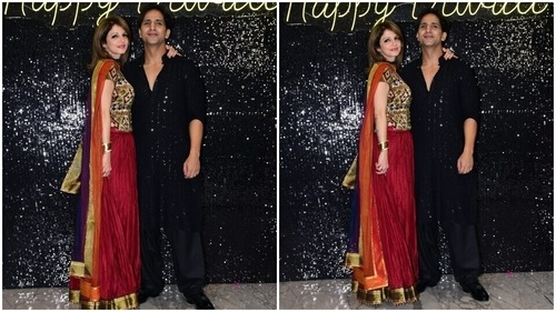 Sussanne Khan and Arslan Goni attend Krishan Kumar's Diwali party. (HT Photo/Varinder Chawla) Sussanne Khan and Arslan Goni attend Krishan Kumar's Diwali party. (HT Photo/Varinder Chawla)