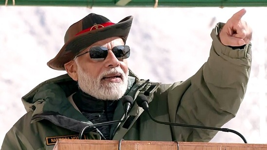 "In Kargil, our forces crushed terror. I was fortunate enough to be a witness. I was shown my old photos here, and I am grateful for that," PM Modi added.(PIB)