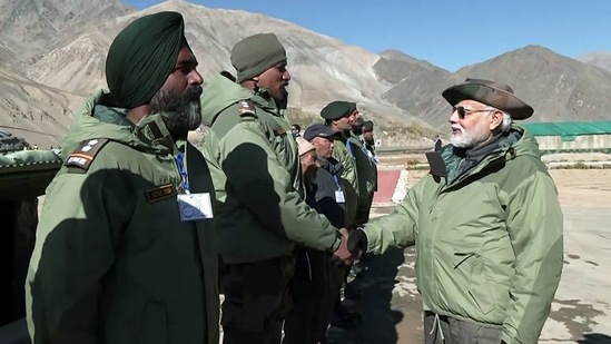 Prime Minister Narendra Modi on Monday celebrated Diwali with the soldiers in Kargil and said that the Festival of Lights mean the "festival of end of terror" and that Kargil had made it possible.`