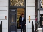 New leader of the Britain's Conservative Party Rishi Sunak walks outside the Conservative Campaign Headquarters, in London, Britain 