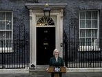 Outgoing British Prime Minister Liz Truss delivers final speech at 10 Downing Street in London, Tuesday (AP Photo) Outgoing British Prime Minister Liz Truss delivers final speech at 10 Downing Street in London, Tuesday (AP Photo)
