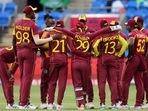 West Indies' players huddle during the ICC men's Twenty20 World Cup(AFP) West Indies' players huddle during the ICC men's Twenty20 World Cup(AFP)