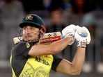 T20 World Cup: Marcus Stoinis plays a shot during Australia's win vs Sri Lanka in Perth.(Twitter) T20 World Cup: Marcus Stoinis plays a shot during Australia's win vs Sri Lanka in Perth.(Twitter)