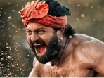 Rishab Shetty in a still from Kantara. Rishab Shetty in a still from Kantara.