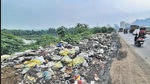 Thane, India - October 13, 2022: Construction debris dumped on Nashik bypass on the Eastern Express Highway near Majiwada, in Thane, Mumbai, India, on Thursday, October 13, 2022. (Praful Gangurde/HT Photo) (HT PHOTO) Thane, India - October 13, 2022: Construction debris dumped on Nashik bypass on the Eastern Express Highway near Majiwada, in Thane, Mumbai, India, on Thursday, October 13, 2022. (Praful Gangurde/HT Photo) (HT PHOTO)