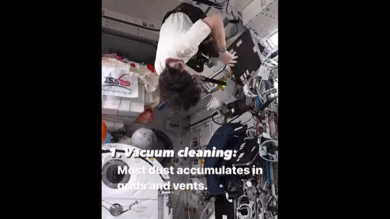 European Space Agency shows how astronauts do cleaning in space. Watch ...