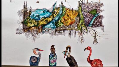 Delhi-based artist, Shashi Tripathi sought inspiration, for her works, from navigation. Delhi-based artist, Shashi Tripathi sought inspiration, for her works, from navigation.