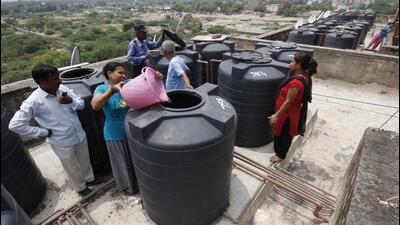 Residents in Vasant Kunj sector E. (HT file) Residents in Vasant Kunj sector E. (HT file)