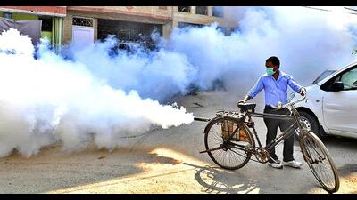Fumigation conducted in Lajpat Nagar. (HT file) Fumigation conducted in Lajpat Nagar. (HT file)
