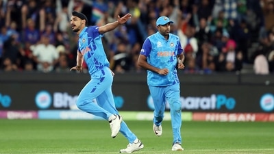 India's Arshdeep Singh celebrates the dismissal of Pakistan's Asif Ali during the ICC Men's T20 World Cup 2022 Super 12 Group 2 match between India and Pakistan, at Melbourne Cricket Ground, in Melbourne on Sunday. (ANI) India's Arshdeep Singh celebrates the dismissal of Pakistan's Asif Ali during the ICC Men's T20 World Cup 2022 Super 12 Group 2 match between India and Pakistan, at Melbourne Cricket Ground, in Melbourne on Sunday. (ANI)