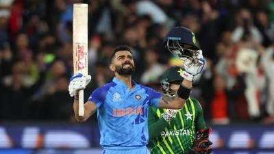 India's Virat Kohli reacts after winning the T20 World Cup match against Pakistan (AP) India's Virat Kohli reacts after winning the T20 World Cup match against Pakistan (AP)