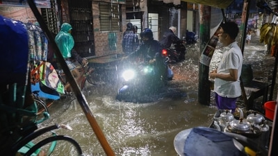 A flooded street in Bangladesh. (REUTERS) 
