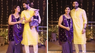 Debina Bonnerjee with Lianna and Gurmeet Choudhary. Debina Bonnerjee with Lianna and Gurmeet Choudhary.