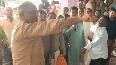 Every year, CM Baghel takes part in these tribal celebrations to wish for the state's happiness and prosperity. (ANI)