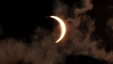 This year’s first partial solar eclipse on April 30 which was not be visible from India and was mostly seen from South America , according to experts. (HT FILE PHOTO) This year’s first partial solar eclipse on April 30 which was not be visible from India and was mostly seen from South America , according to experts. (HT FILE PHOTO)