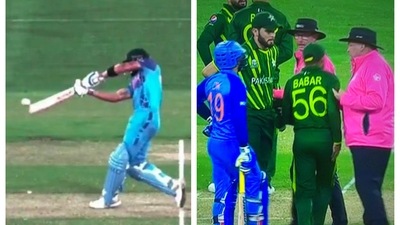 The no-ball call in the last ball of India vs Pakistan match. The no-ball call in the last ball of India vs Pakistan match.