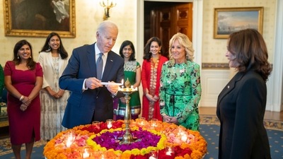 US President Joe Biden and the First Lady hosted a Diwali reception at the White House. (Twitter / @WhiteHouse)
