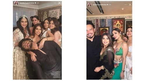 Samiksha Pednekar shared glimpses from the Diwali party of Sonam Kapoor via Instagram Stories. Samiksha Pednekar shared glimpses from the Diwali party of Sonam Kapoor via Instagram Stories.