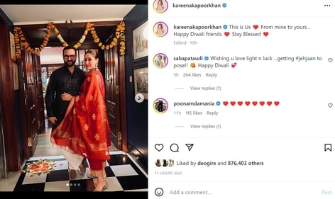 Kareena shared a few pictures on Diwali. 