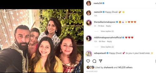 Neetu Kapoor shared a group selfie as well. Neetu Kapoor shared a group selfie as well.