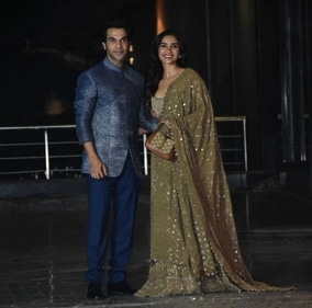 Power couple Rajkumar Rao and Patralekha looked beautiful together as they arrived for the Diwali bash (Varinder Chawla)